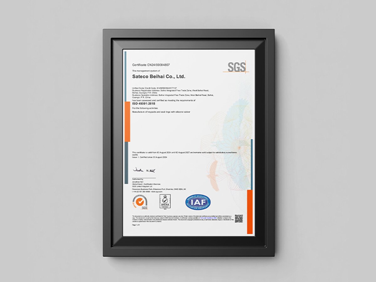 certifikate DIN ISO 45001