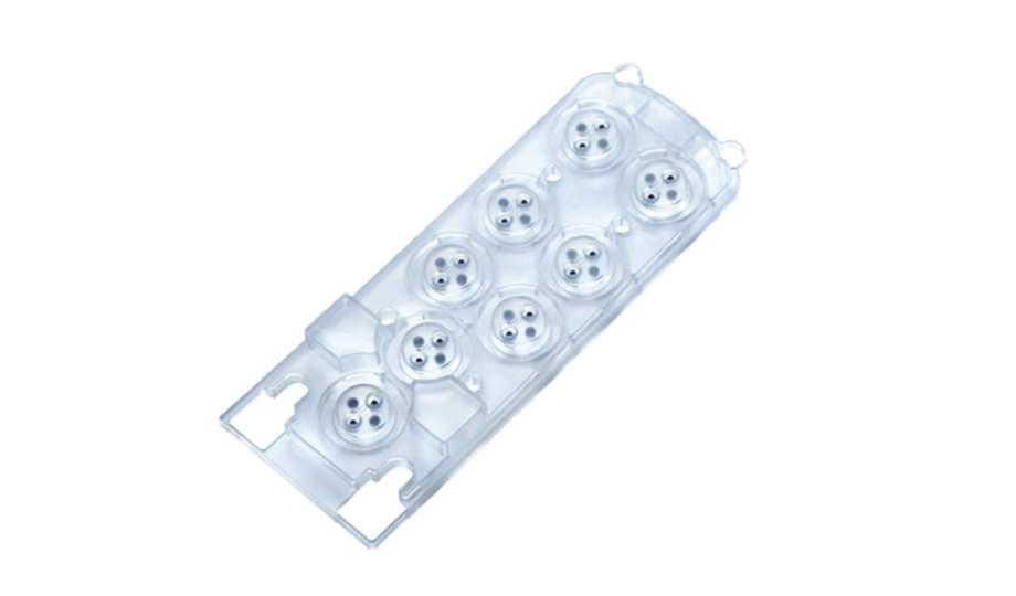 white silicione keypad with contact pills